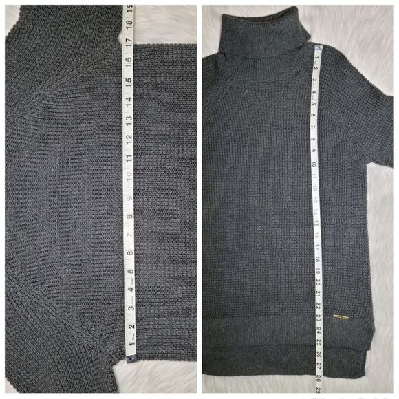 NWT|Michael Kors Grey Knit Long Sleeve Turtleneck Sweater, XS - Picture 4 of 5